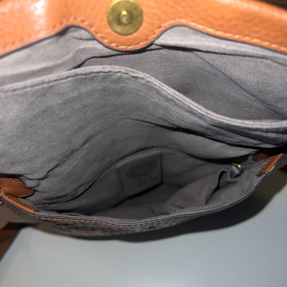 Vince Camuto Brown Woven Leather Crossbody - Picture 3 of 8